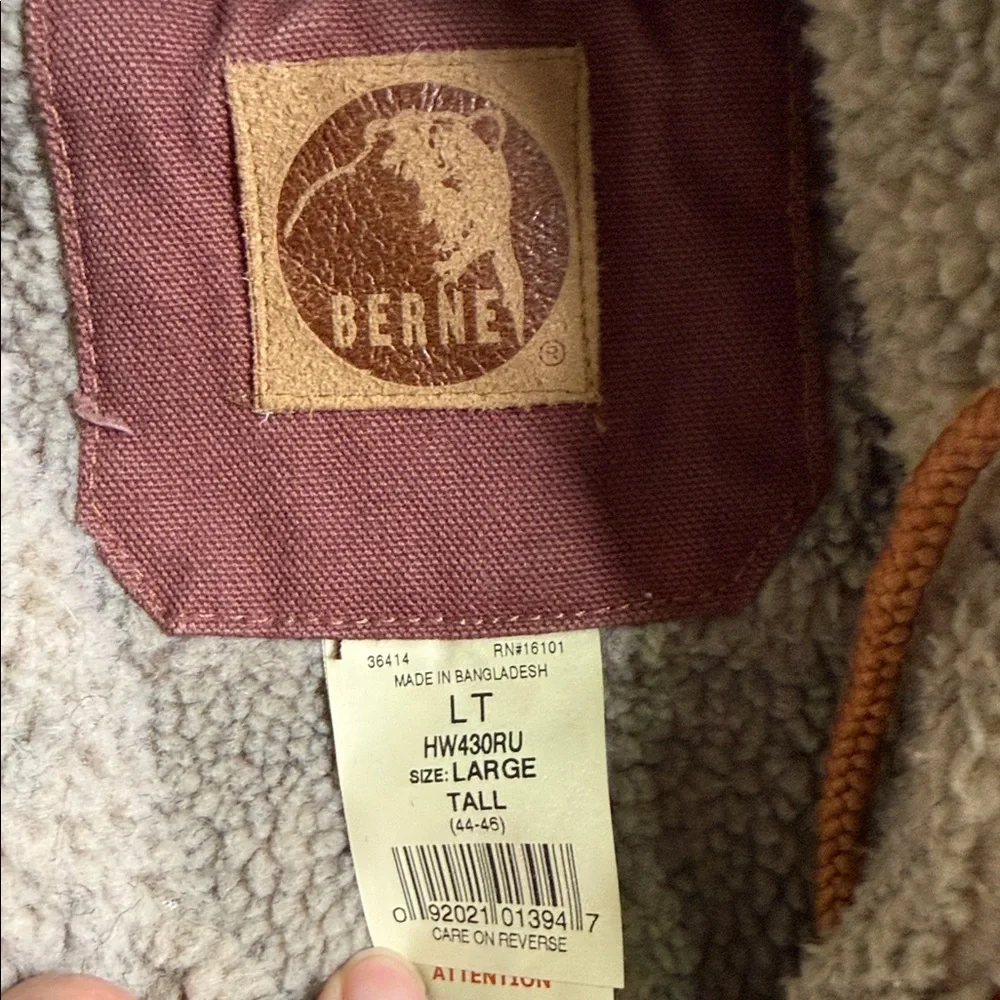 Berne Sherpa Lined Hooded Workwear Jacket